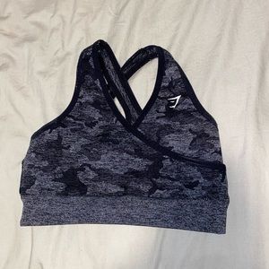 Gymshark black camo sports bra